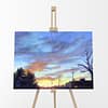 Another Day Closes Sky Landscape Original Oil Painting Andrew Gaia On Easel