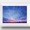 Blue Opal Sky Oil Painting Original Lanscape by Andrew Gaia in frame