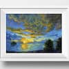 Radiant Sunrise Landscape Original Oil Painting Andrew Gaia With Frame