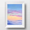 Sorbet Skies Original Oil Painting Cloudy Lanscape by Andrew Gaia Framed