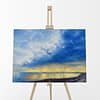 The Impermanence of Storms Landscape Painting Oil on Canvas Board by Andrew Gaia on easel