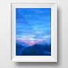 Morning Sunrise oil painting in white frame
