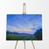 Raindbow mornings Sky Landscape Original Oil Painting Andrew Gaia on Easel