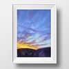 Small Town Skies Original Oil Painting Andrew Gaia With Frame