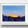 Soft Skies and Wintery Woods Oil Painting Landscape in white frame Andrew Gaia