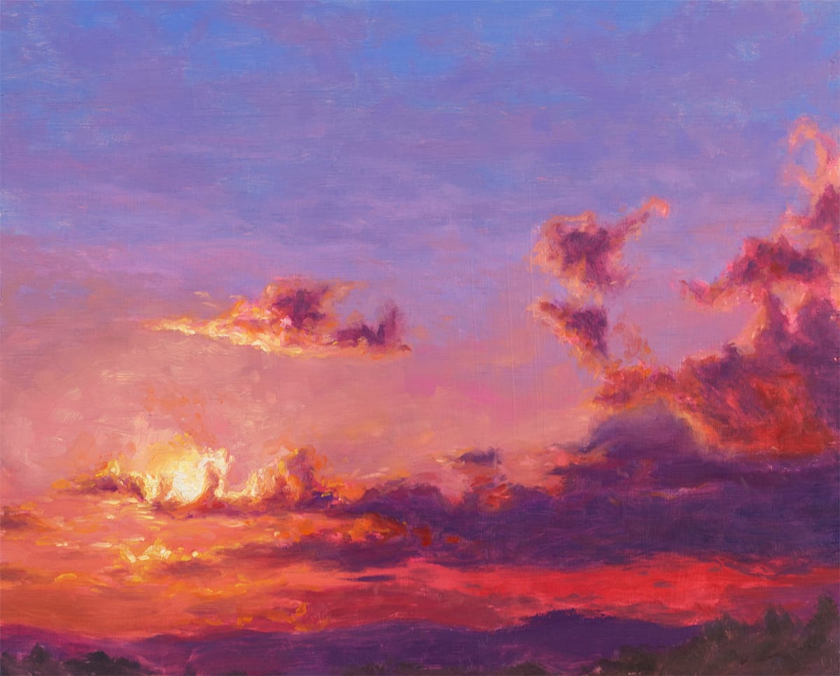 The Spark of Life Sky Landscape Original Oil Painting Andrew Gaia