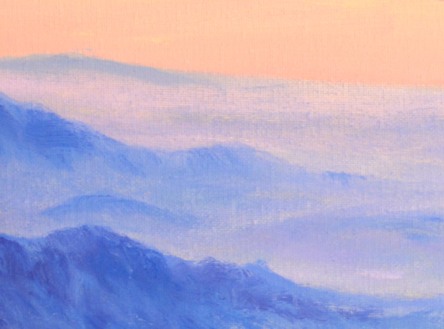 Sorbet Skies Original Oil Painting Cloudy Landscape by Andrew Gaia Close 2