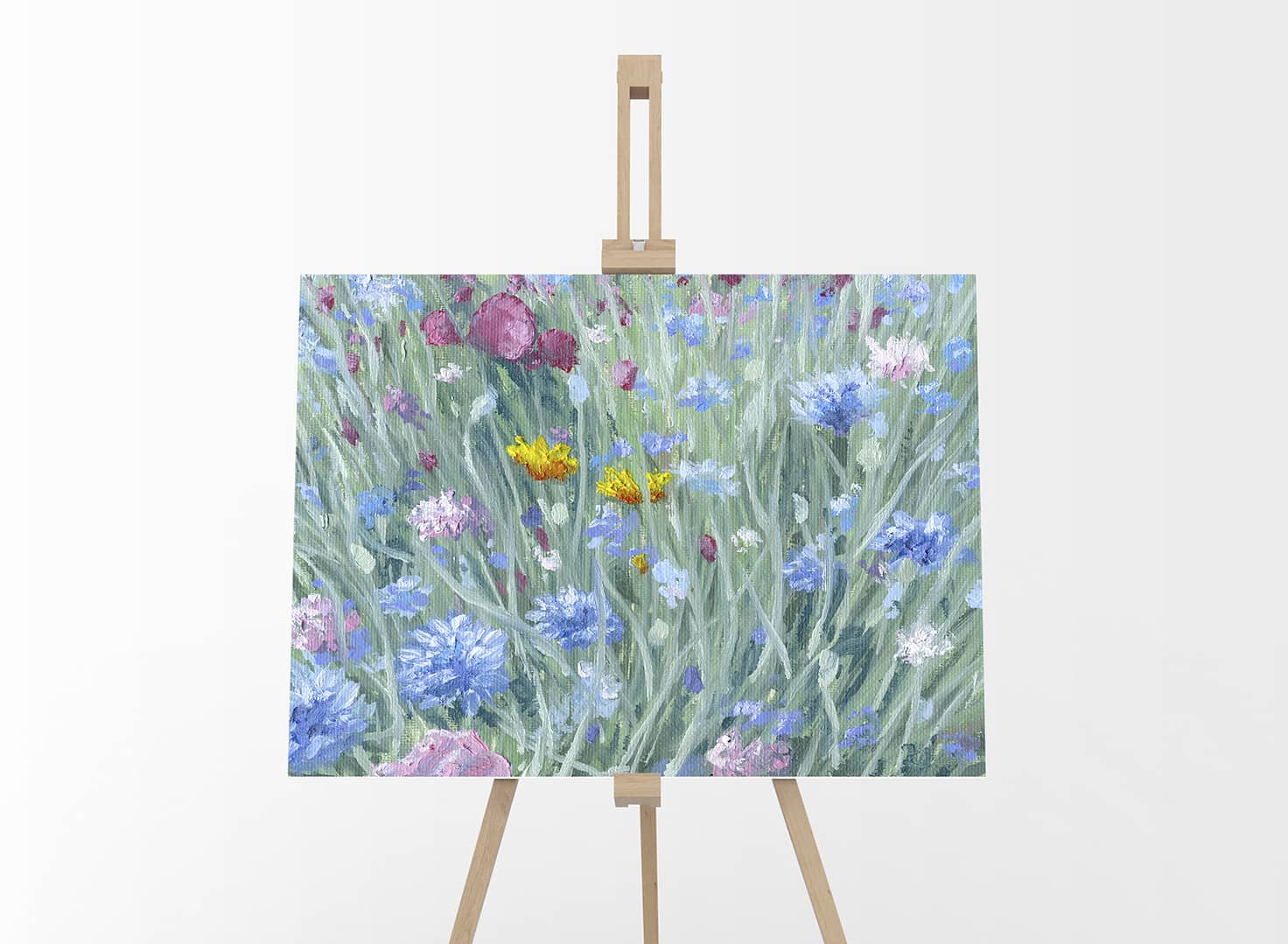 Softest Field of Flowers Oil Painting Andrew Gaia Mock 2