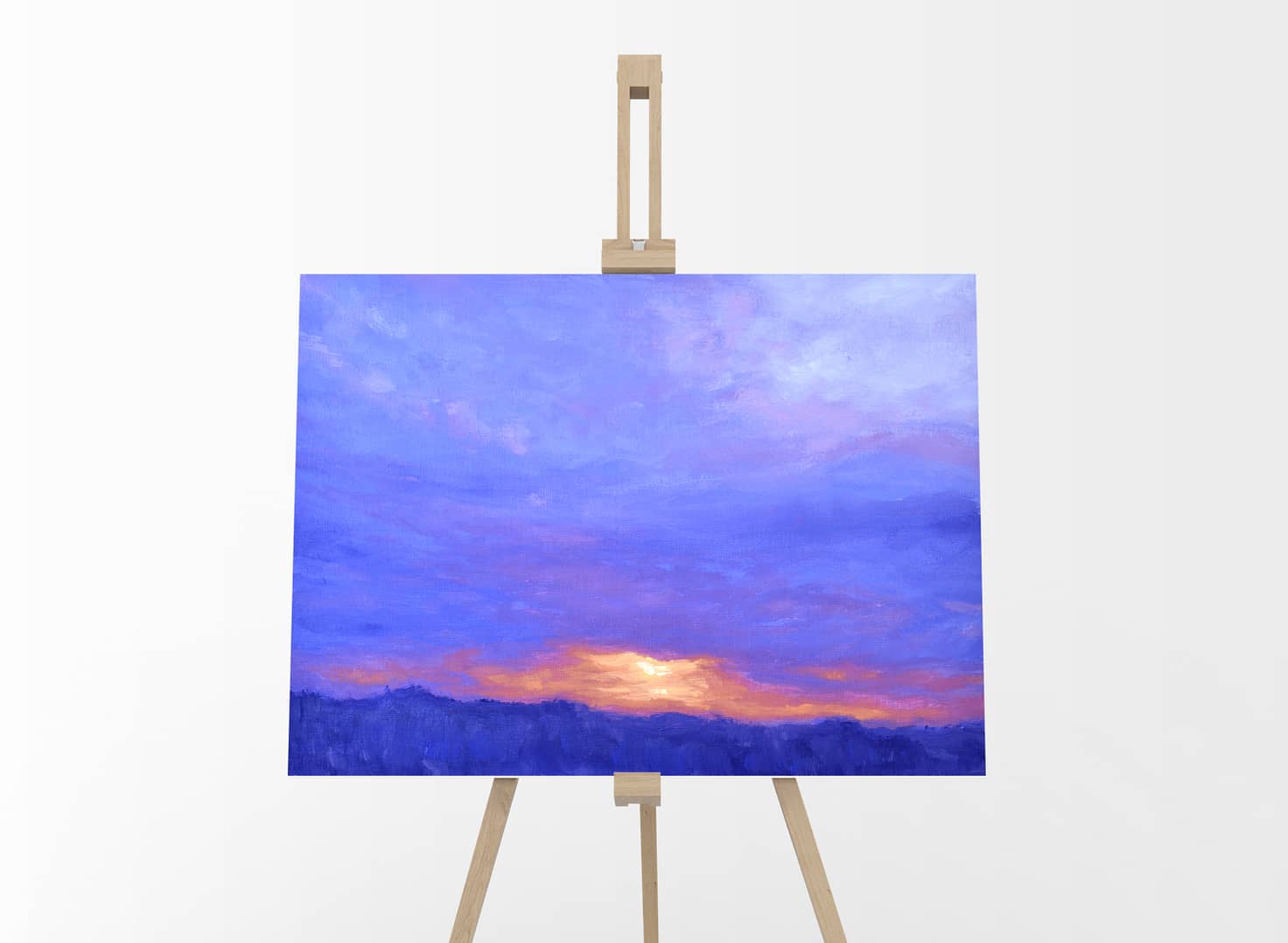 The Warmth Beneath Original Oil Painting by Andrew Gaia on easel