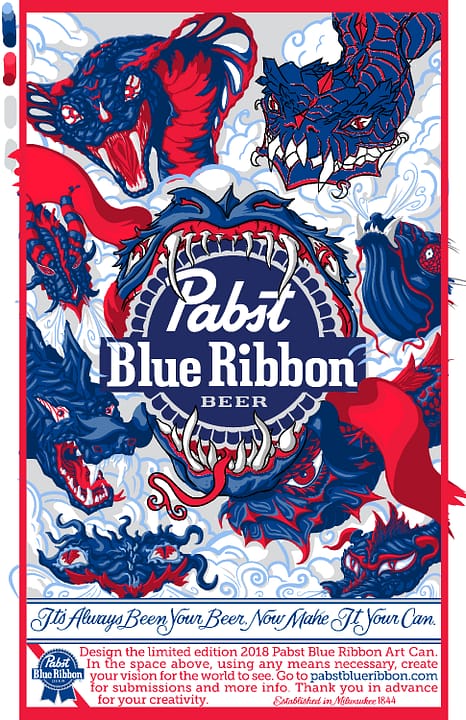 Rough Painting 2 for Pabst Blue Ribbon Art Competition 2018