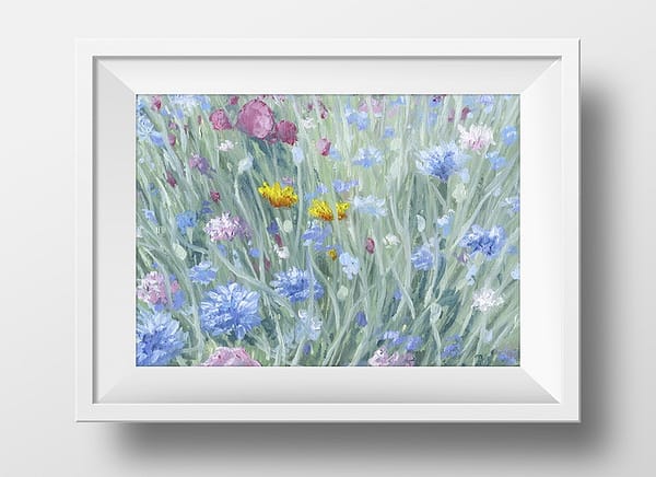 Softest Field of Flowers Oil Painting Andrew Gaia Mock 1