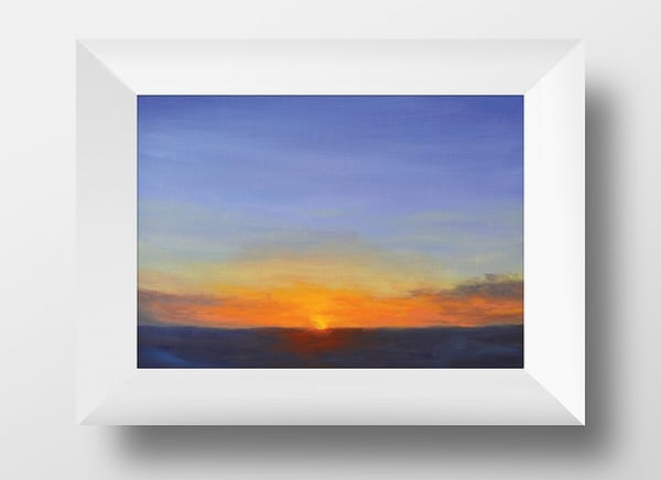 Subtle Skies Oil Landscape Painting Large by Andrew Gaia in frame