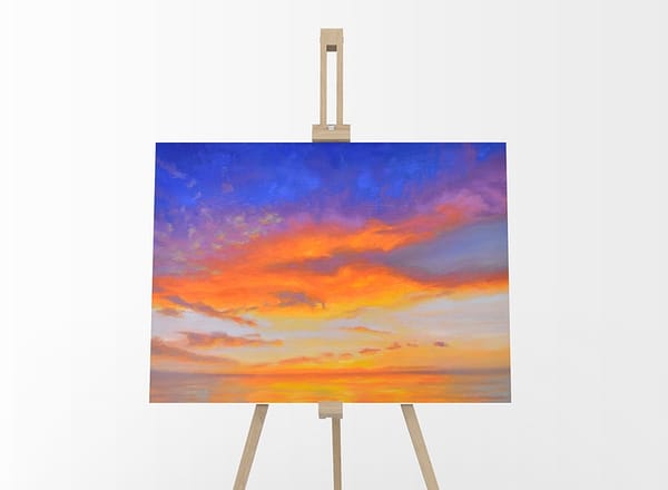 Engulfed Original Oil Painting Landscape by Andrew Gaia on easel