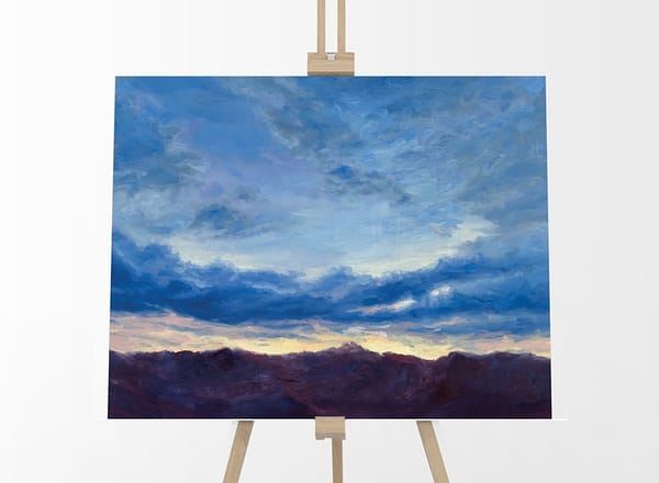 Separating The Sky Oil Painting Landscape on easel Andrew Gaia