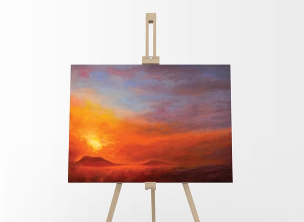 Rising Above Oil Painting Alla Prima Impressionism by Andrew Gaia easel