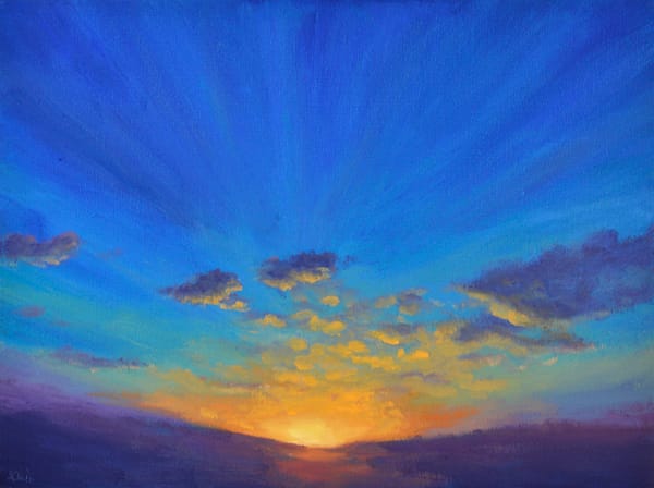 A Warm Glow Original Oil Painting by Andrew Gaia Small rgb