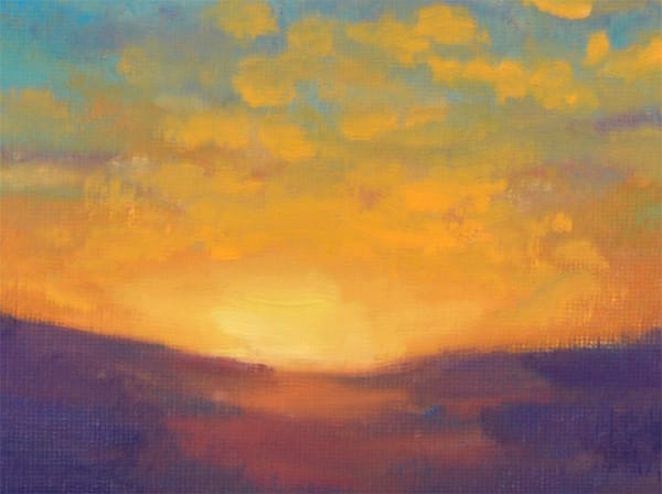 A Warm Glow Original Oil Painting by Andrew Gaia close 1