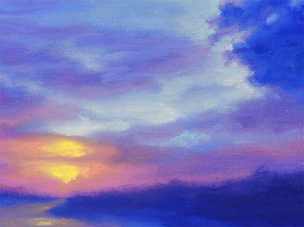 Duality of Morn Original Oil Painting Landscape by Andrew Gaia close 1