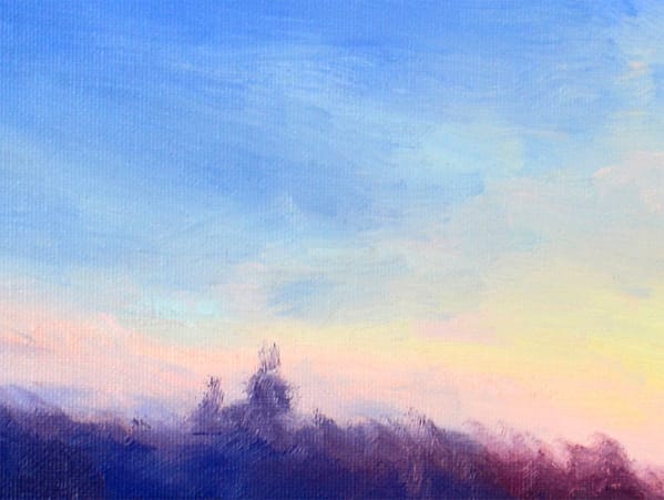 Disbursing Clouds Original Oil Painting by Andrew Gaia close 1