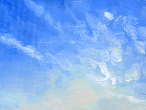 Disbursing Clouds Original Oil Painting by Andrew Gaia close 2