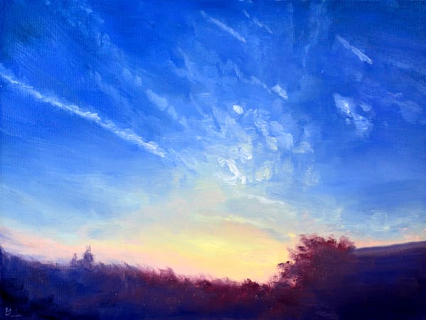 Disbursing Clouds Original Oil Painting by Andrew Gaia