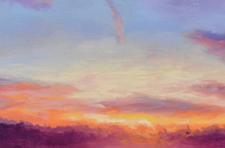 Uplifting Warmth of the Sun Oil Painting Original Landscape by Andrew Gaia slice