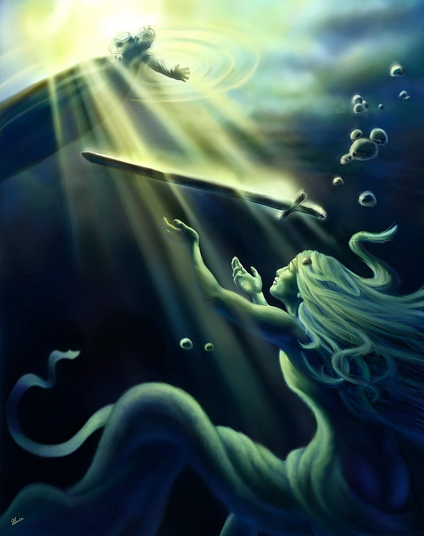 Lady of the Lake Historic Mythology Fantasy Illustration